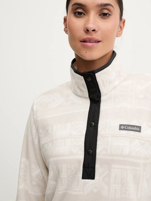 Columbia bluza outdoorowa Benton Springs damska kolor beżowy wzorzysta 2085611