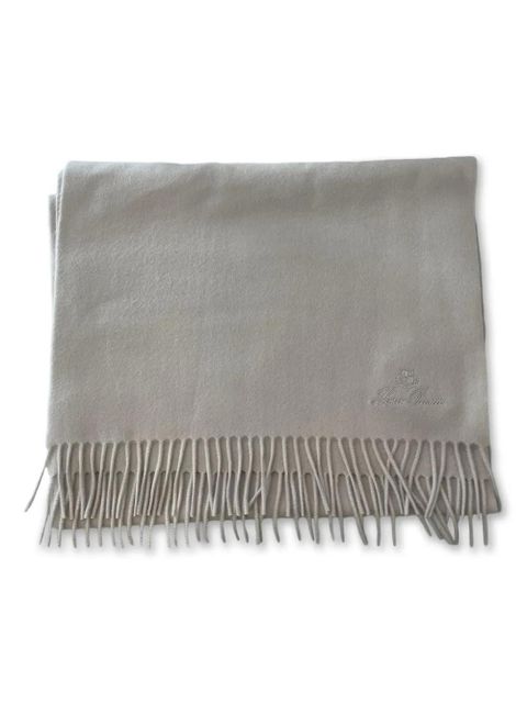 Loro Piana fringed extra-large scarf - Grey - zdjęcie produktu nr 1