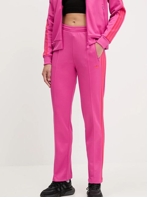 adidas Originals spodnie dresowe GRFX Trackpants damskie kolor różowy wzorzyste JW6060