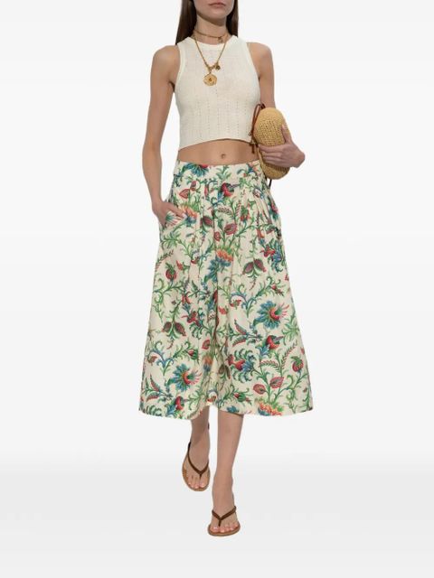 ETRO floral-pattern midi skirt - Neutrals