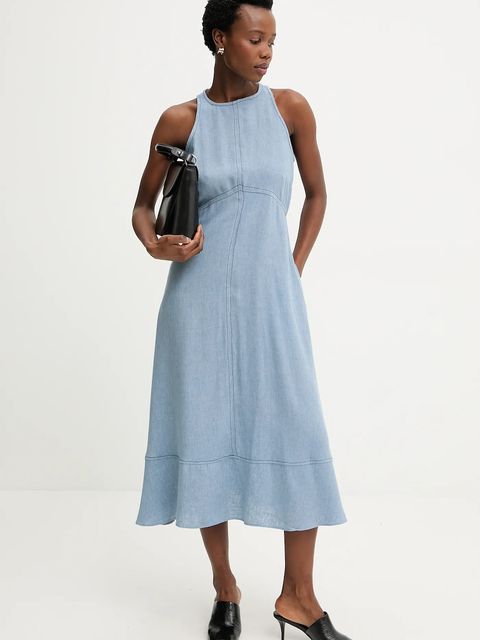 Answear.LAB sukienka z dodatkiem lnu - zdjęcie produktu nr 2