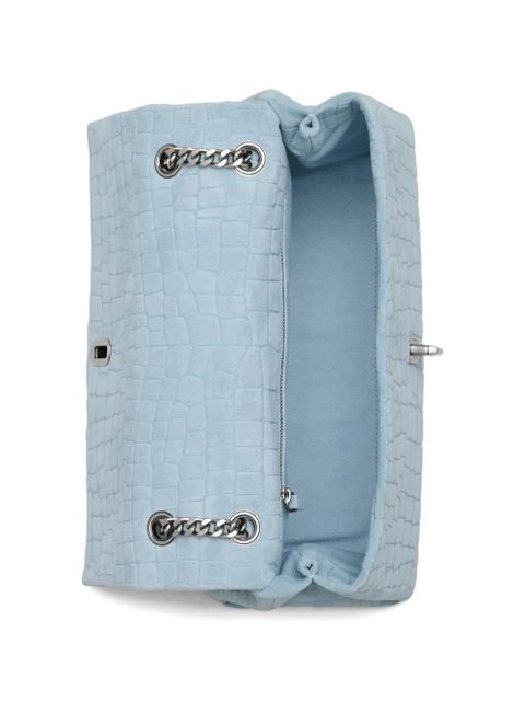 Marc Jacobs The Suede Croc dual-chain shoulder bag - Blue