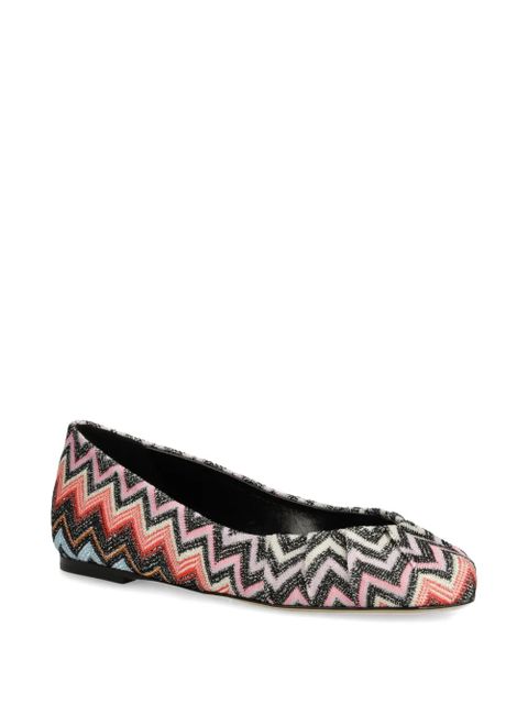 Missoni zigzag-patterned ballerinas - Black - zdjęcie produktu nr 2
