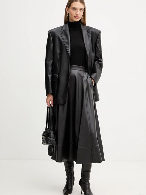 Guess spódnica DELORES kolor czarny midi rozkloszowana W5BD71 K8S30 - zdjęcie produktu nr 2