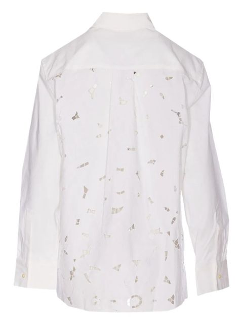 Marine Serre embroidered-logo shirt - White - zdjęcie produktu nr 2