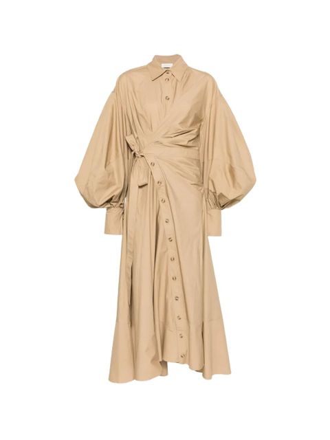 ZIMMERMANN Rebellion balloon-sleeve tie-waist dress - Neutrals - zdjęcie produktu nr 1