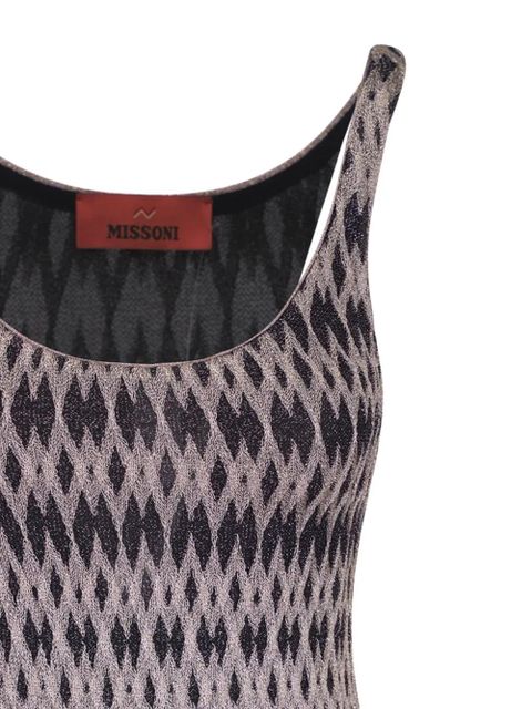 Missoni geometric-pattern sleeveless mini dress - Grey - zdjęcie produktu nr 2