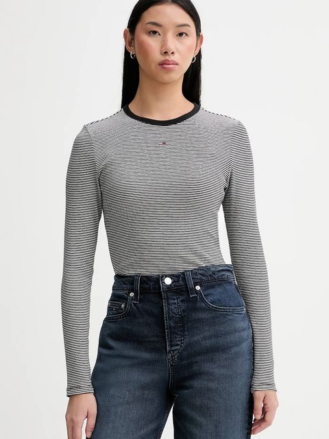 Tommy Jeans longsleeve damski kolor czarny DW0DW17387 - zdjęcie produktu nr 1