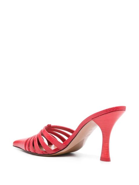 Paris Texas 85mm Nadia mules - Red