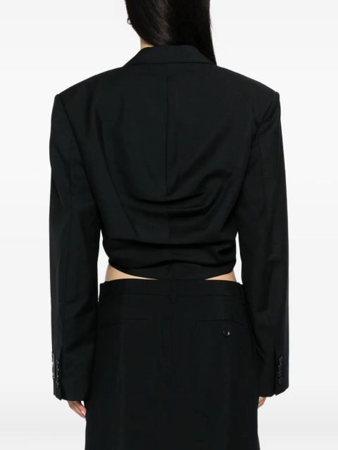 Alexander Wang logo-patch blazer - Black