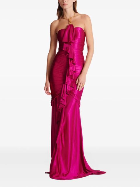 Balmain draped-bustier dress - Pink - zdjęcie produktu nr 2