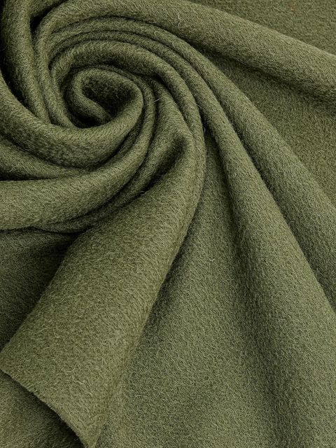 Answear.LAB szal wełniany damski kolor zielony gładki