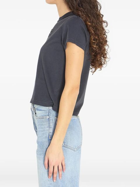 Alexander Wang logo-rhinestone T-shirt - Black