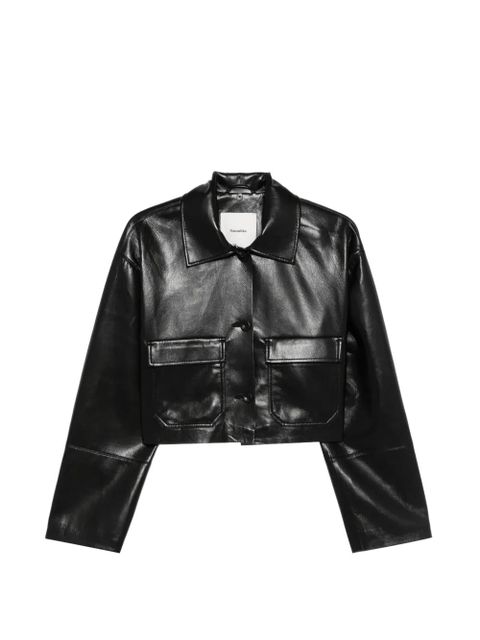 Nanushka button-fastening pocket jacket - Black - zdjęcie produktu nr 1