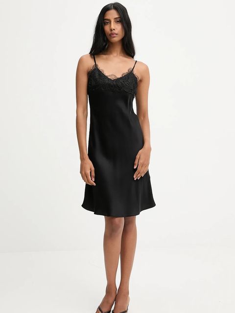 Answear.LAB sukienka kolor czarny mini prosta