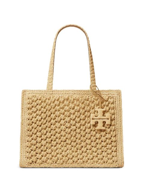 Tory Burch small Ella hand-crocheted popcorn tote bag - Neutrals - zdjęcie produktu nr 1