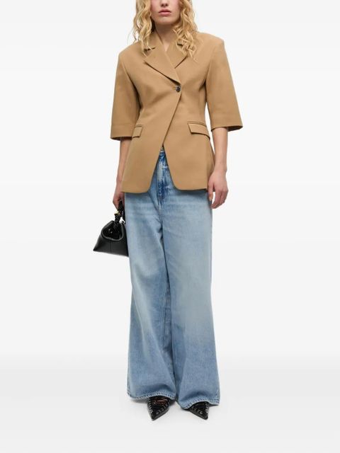 GANNI whiskering-effect jeans - Blue