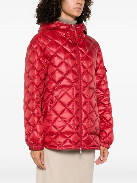 Moncler quilted hooded puffer jacket - Red