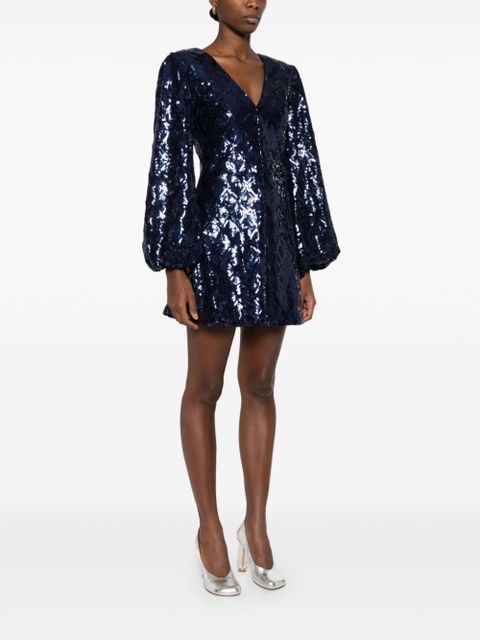 ROTATE BIRGER CHRISTENSEN sequinned mini dress - Blue
