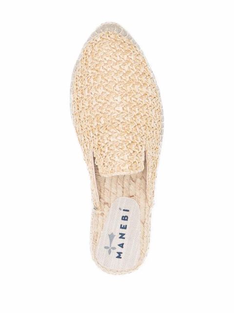 Manebi raffia slip-on espadrilles - Neutrals