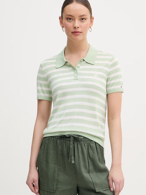 Tommy Hilfiger polo swetrowe damskie z dodatkiem jedwabiu - zdjęcie produktu nr 1