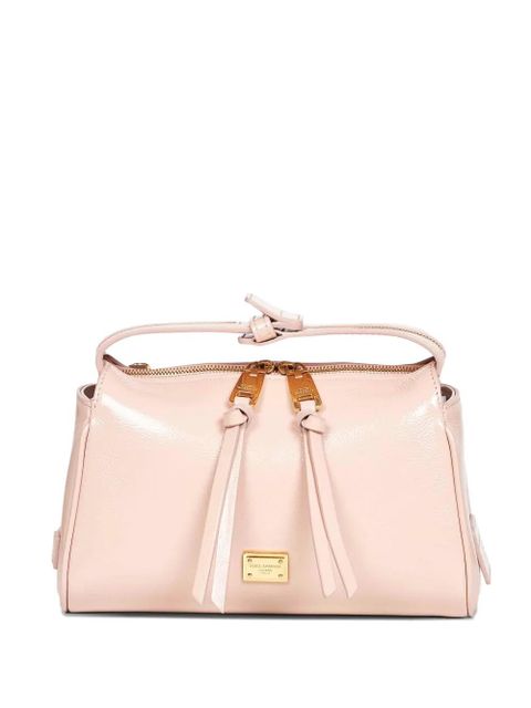 Dolce & Gabbana Vittoria knotted leather zip tote bag - Pink - zdjęcie produktu nr 1