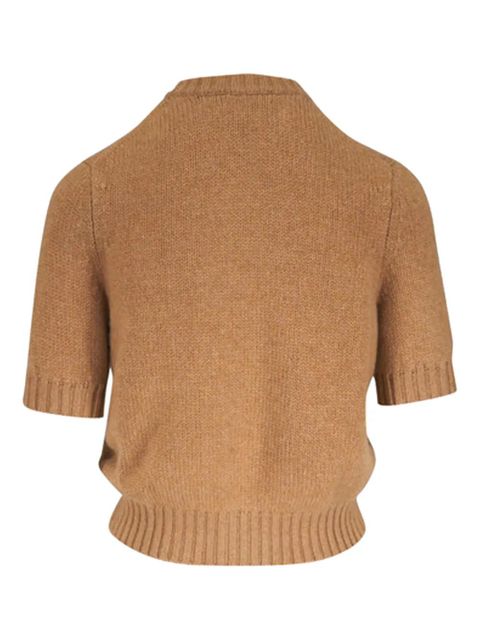KHAITE button-down short-sleeved cardigan - Brown - zdjęcie produktu nr 2