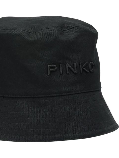 PINKO logo-embroidered bucket hat - Black