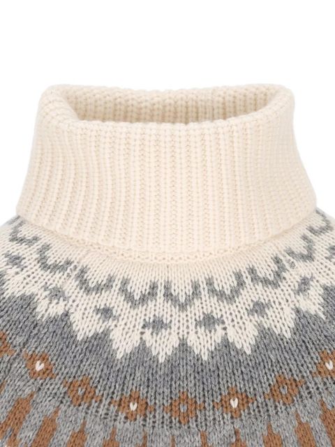 BOGNER patterned roll-neck sweater - Neutrals