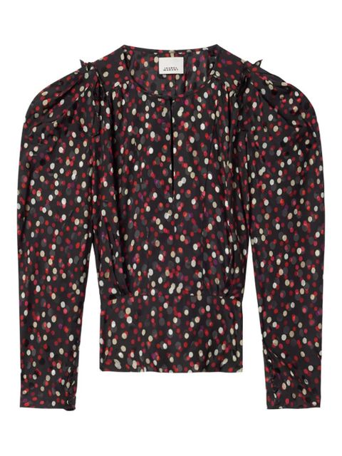 ISABEL MARANT Zarga polka-dot blouse - Black - zdjęcie produktu nr 1