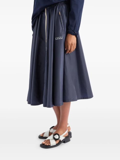 Prada pleated midi skirt - Blue