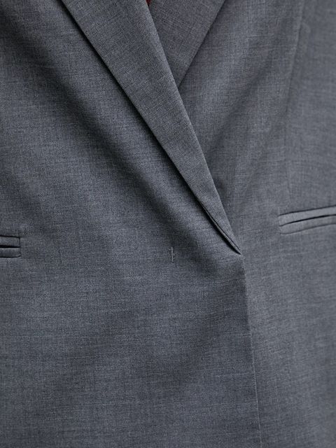 Sisley marynarka kolor szary dwurzędowa gładka 2K2KLW03C