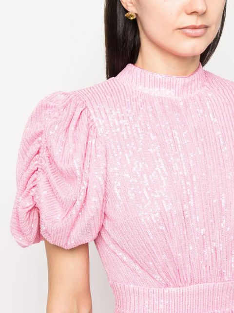 ROTATE BIRGER CHRISTENSEN sequin-embellished midi dress - Pink