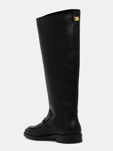 Steve Madden kozaki skórzane Night damskie kolor czarny na płaskim obcasie 11004951 - zdjęcie produktu nr 2