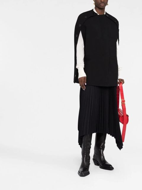 Jil Sander buttoned slit-sleeves coat - Black