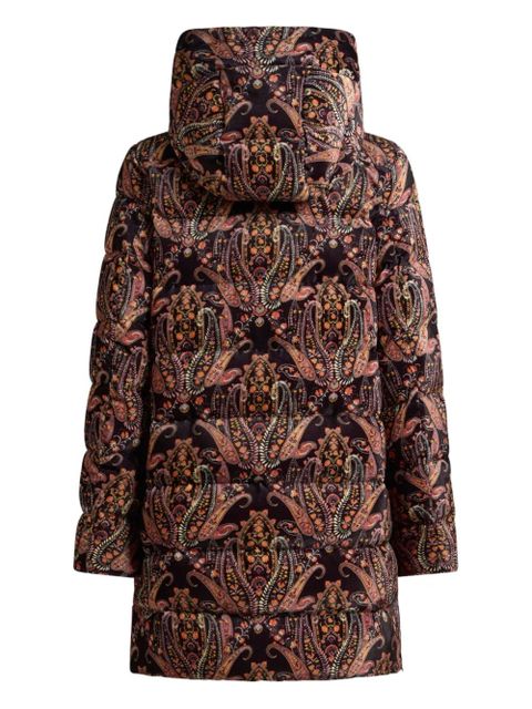 ETRO floral paisley velvet puffer jacket - Black - zdjęcie produktu nr 2