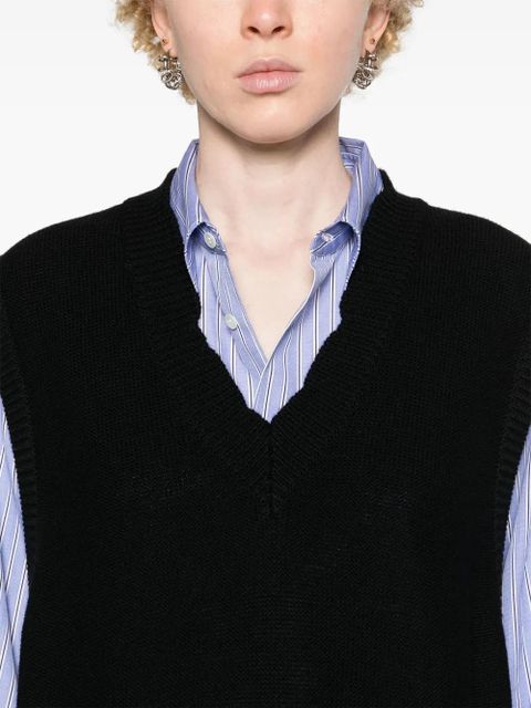 MM6 Maison Margiela sleeveless knitted minidress - Black