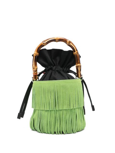 Simon Miller Tiki fringe top-handle tote bag - Green - zdjęcie produktu nr 1