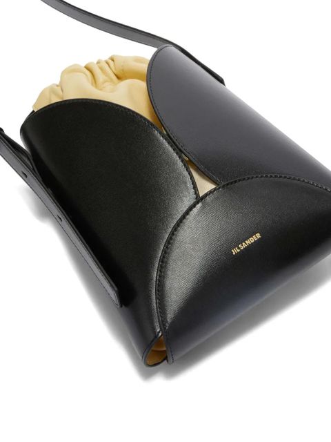 Jil Sander small Curve cross body bag - Black