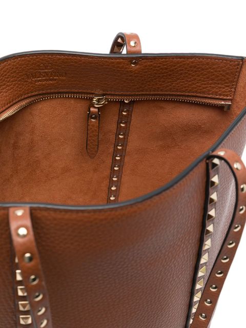 Valentino Garavani Rockstud-embellished shoulder bag - Brown