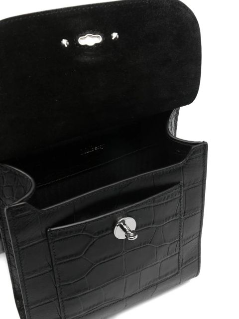 Mulberry small Antony croc-embossing satchel bag - Black