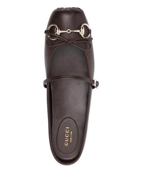 Gucci horsebit strap ballet flats - Brown - zdjęcie produktu nr 2