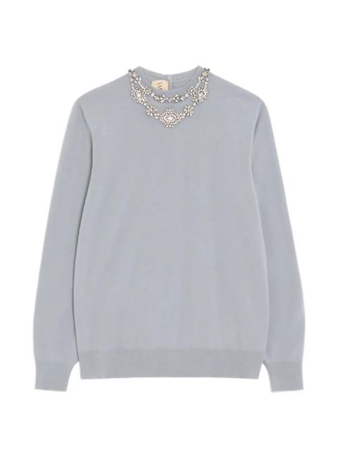 Valentino Garavani embroidered wool sweater - Grey - zdjęcie produktu nr 1