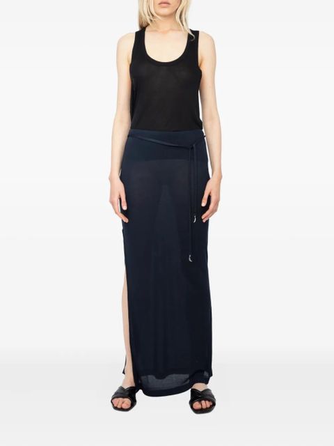 Zadig&Voltaire side-slit maxi skirt - Blue - zdjęcie produktu nr 2