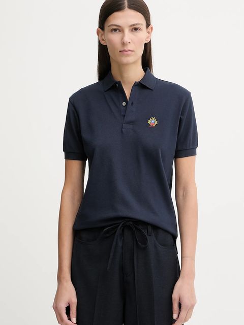 Bally polo bawełniane damski kolor granatowy WJE04R - zdjęcie produktu nr 1