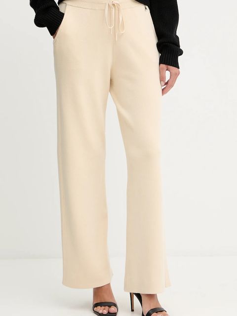 Patrizia Pepe spodnie dresowe damskie kolor beżowy gładkie 2P1704 K207 - zdjęcie produktu nr 1