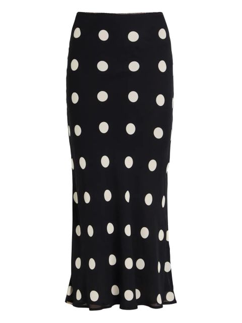 Reformation Layla polka-dot skirt - Black - zdjęcie produktu nr 1
