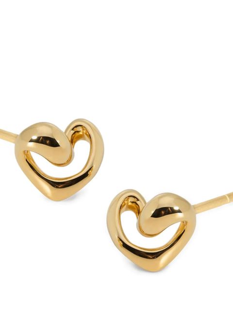 Monica Vinader small Infinity heart stud earrings - Gold