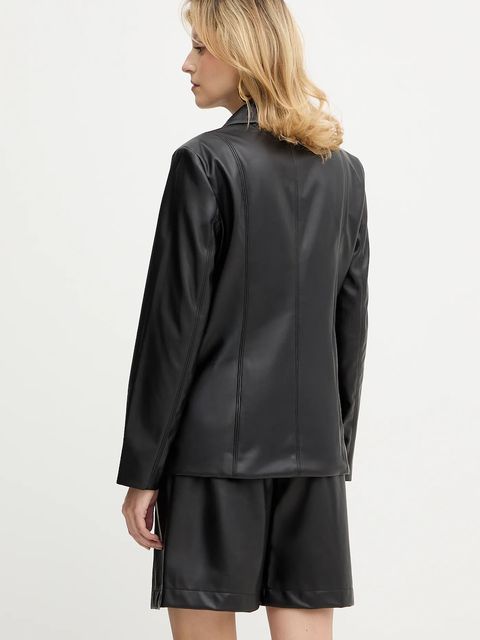 Armani Exchange marynarka kolor czarny jednorzędowa gładka XW001280 AF16106