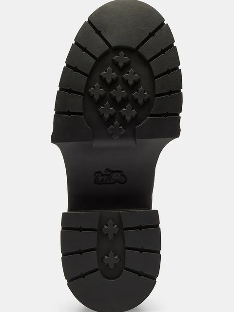 Coach botki Leah Platform damskie kolor czarny na płaskim obcasie CCH86